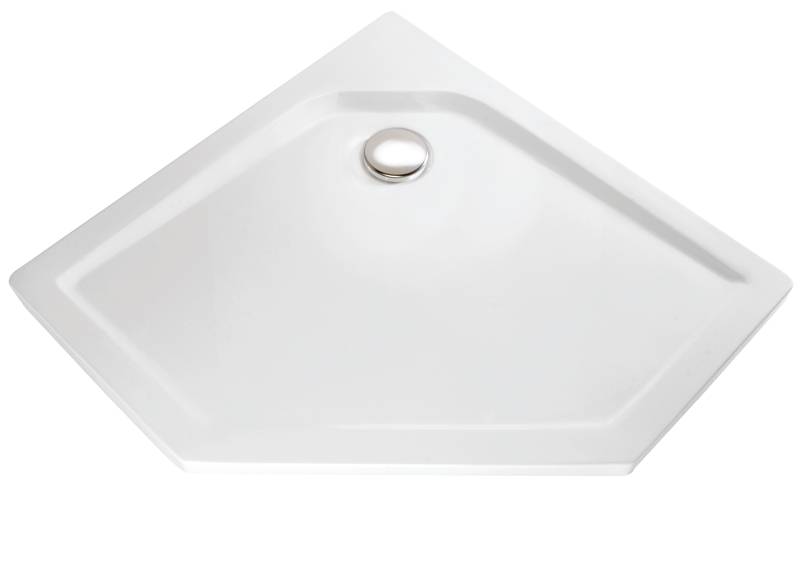 HSK Acryl Fünfeck-Duschwanne super-flach 100 x 100 x 3,5 cm, ohne Schürze 515100-A-bahama-beige von HSK Duschkabinenbau KG