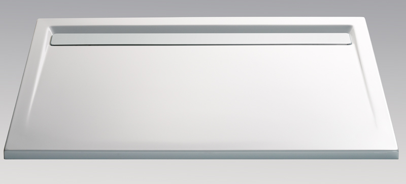 HSK Acryl Rechteck-Duschwanne super-flach 90 x 120 x 3,5 cm, mit integrierter Ablaufrinne 5525120WE von HSK Duschkabinenbau KG