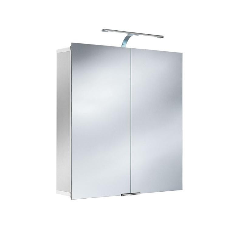 HSK Alu-Spiegelschrank ASP 300 LED 2-türig, alu silber-matt, 750 x 750, 1142075 1142075 von HSK Duschkabinenbau KG