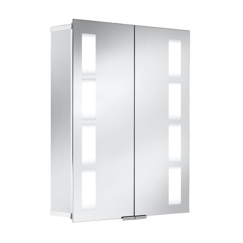 HSK Alu-Spiegelschrank ASP 500 LED 2-türig, alu silber-matt, 600 x 750, 1152060-L 1152060-L von HSK Duschkabinenbau KG