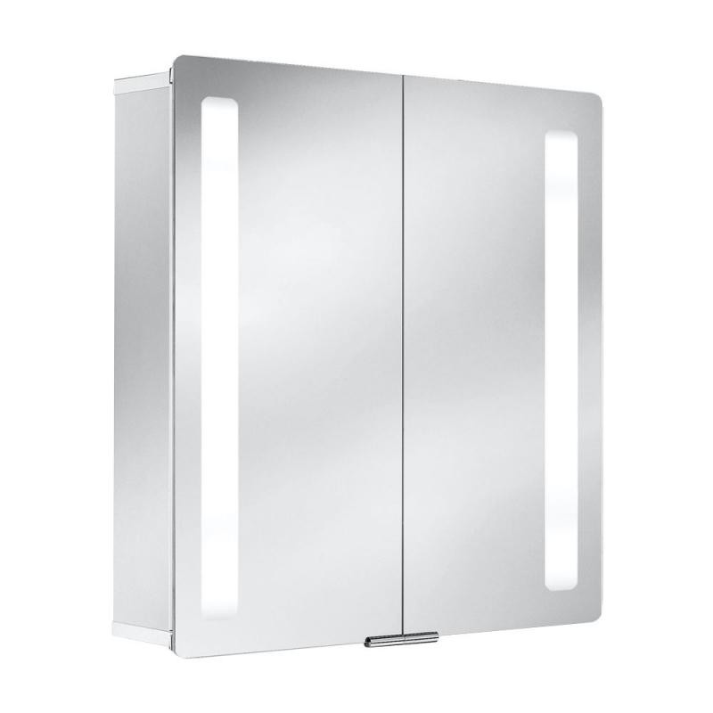 HSK Alu-Spiegelschrank ASP Softcube LED 2-türig, alu silber-matt, 750 x 750, 1162075-L 1162075-L von HSK Duschkabinenbau KG