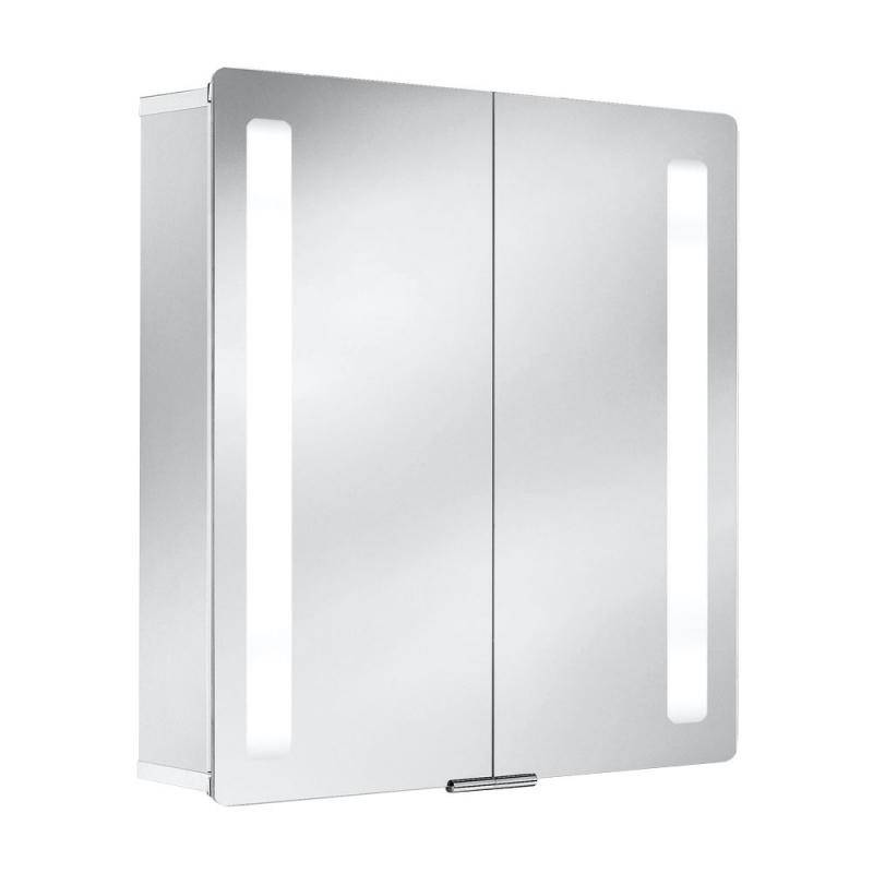 HSK Alu-Spiegelschrank ASP Softcube LED 2-türig, alu silber-matt, 750 x 750, 1162075-M 1162075-M von HSK Duschkabinenbau KG