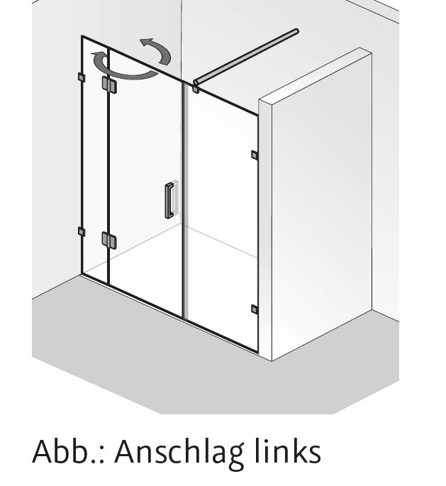 HSK Aperto Pur Raumnische pendelbar, 3-teilig, AOP.108 AOP.108 von HSK Duschkabinenbau KG