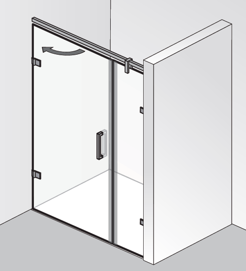 HSK Atelier Plan Pur AP.202 Drehtür Nische und Nebenteil AP.202 von HSK Duschkabinenbau KG