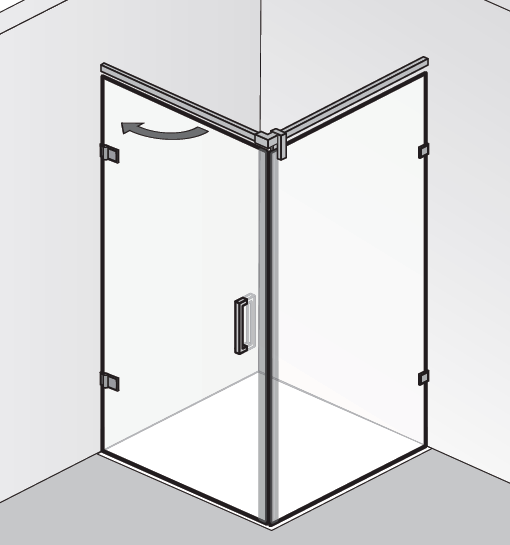 HSK Atelier Plan Pur AP.220 Drehtür mit Seitenwand AP.220 von HSK Duschkabinenbau KG