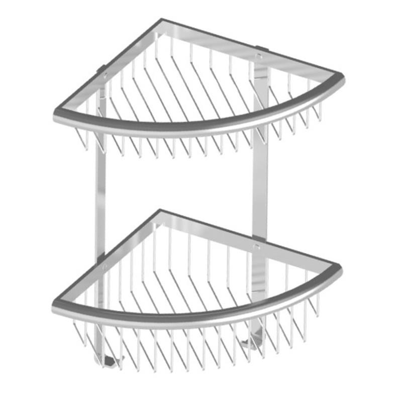 HSK Duschkorb Premium Eckmodell, 2-teilig, 100063 100063 von HSK Duschkabinenbau KG