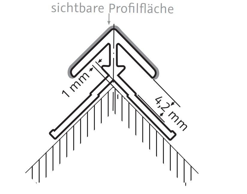 HSK Eckprofil, außen, gerade ca. 23 × 23 mm, 930011-68 930011-68 von HSK Duschkabinenbau KG