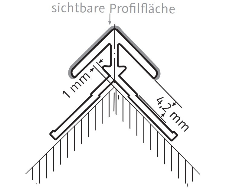 HSK Eckprofil, außen, gerade ca. 23 × 23 x 2550 mm, chromoptik, 930011-41 930011-41 von HSK Duschkabinenbau KG