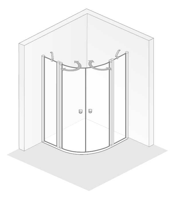 HSK Exklusiv 2.0 Runddusche 4-teilig 4855xxx von HSK Duschkabinenbau KG