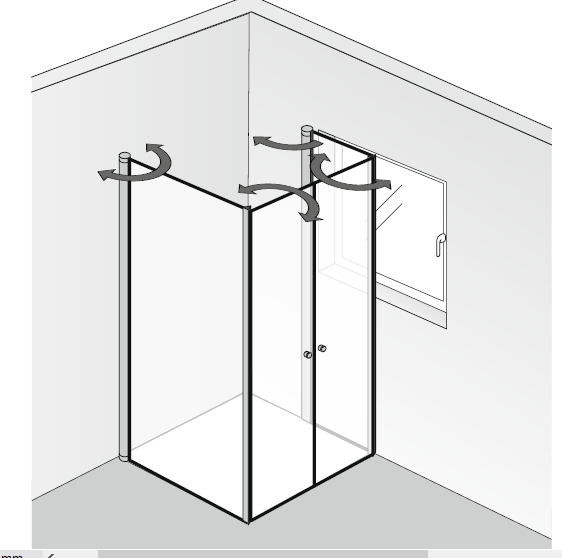 HSK Exklusiv Fensterlösung mit Profil-Drehfalttüren, 4-teilig 418500 von HSK Duschkabinenbau KG