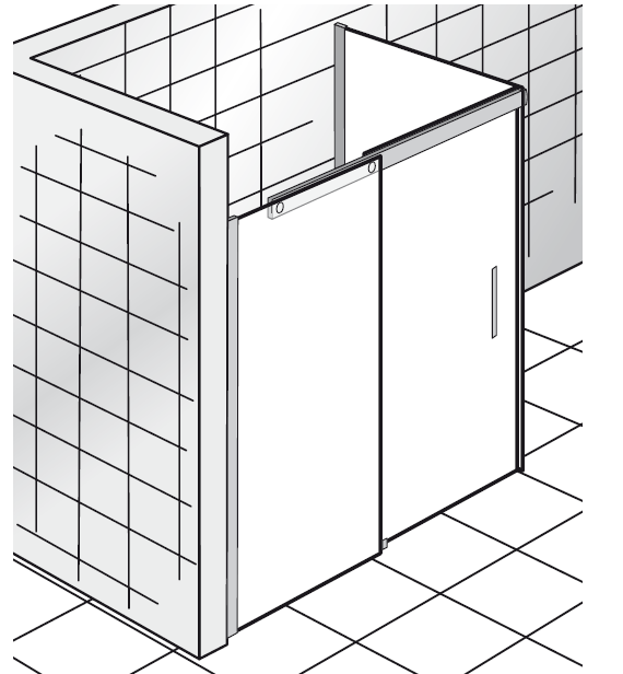 HSK K2 P Gleittür 2-teilig mit Seitenwand 21401xx von HSK Duschkabinenbau KG