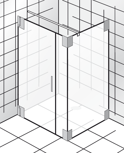 HSK K2.21 Drehtür, Nebenteil und Seitenwand K2.21 von HSK Duschkabinenbau KG