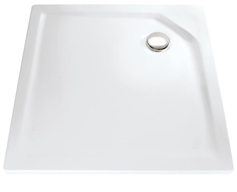 HSK Marmor-Polymer Quadrat Duschwanne 90 x 90 x 3,5 cm, weiss, ohne Schürze 585090 von HSK Duschkabinenbau KG