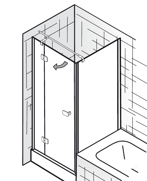 HSK Premium Softcube Drehtür mit verkürzter Seitenwand 6800xxx68310xx von HSK Duschkabinenbau KG