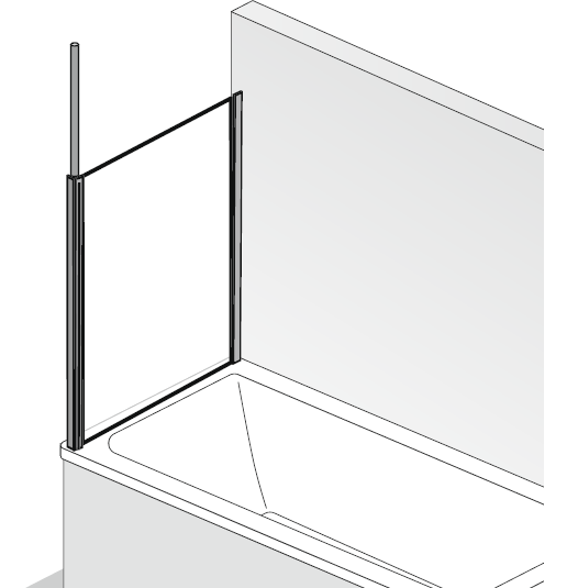 HSK Premium Softcube Seitenwand passend zu Softcube Badewannenaufsatz 6816075 von HSK Duschkabinenbau KG