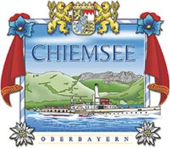 Auto-Aufkleber - Chiemsee - Gr. ca. 9 x 8cm (301390) Wappen Landeszeichen Flagge von PGONA