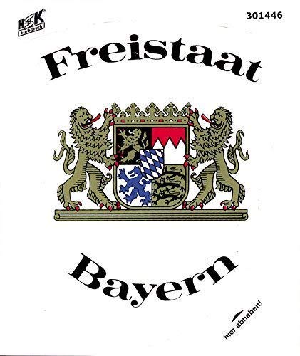 Auto-Aufkleber - FREISTAAT BAYERN - Gr. ca. 9,5 x 12cm (301446) Wappen Landeszeichen Flagge von HSK