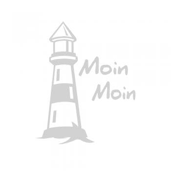 Auto-Aufkleber - Leuchtturm Moin Moin - 302979 Gr. 8,5cm x 10,5cm versch. Farben Farbe silber Auto-Aufkleber - Leuchtturm Moin Moin - 302979 Gr. 8,5cm x 10,5cm versch. Farben Farbe silber von HSK