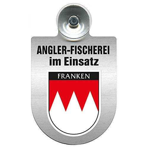 Einsatzschild Windschutzscheibe incl. Saugnapf - Angler Fischerei im Einsatz - 309373- - incl. Regionen nach Wahl Farbe Region Franken von HSK