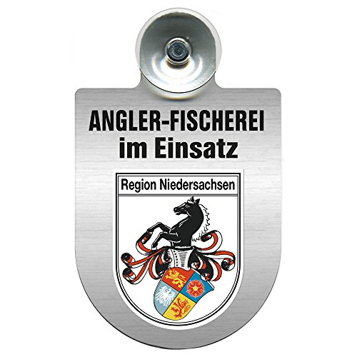 Einsatzschild Windschutzscheibe incl. Saugnapf - Angler Fischerei im Einsatz - 309373- - incl. Regionen nach Wahl Farbe Region Niedersachsen von HSK