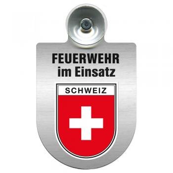 Einsatzschild Windschutzscheibe incl. Saugnapf - Feuerwehr im Einsatz - 309355 Farbe Region Schweiz Einsatzschild Windschutzscheibe incl. Saugnapf - Feuerwehr im Einsatz - 309355 Farbe Region Schweiz von HSK