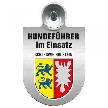 Einsatzschild Windschutzscheibe incl. Saugnapf - Hundeführer im Einsatz - 309381- Regionen nach Wahl Farbe Region Schleswig-Holstein von HSK