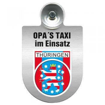 Einsatzschild Windschutzscheibe incl. Saugnapf - Opas Taxi im Einsatz - 309723 - incl. Regionen nach Wahl Farbe Region Thüringen Einsatzschild Windschutzscheibe incl. Saugnapf - Opas Taxi im Einsatz - 309723 - incl. Regionen nach Wahl Farbe Region Thüringen von HSK