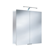 HSK ASP 300 LED Alu Spiegelschrank 75x75x12,5cm 1142075 2-türig von HSK