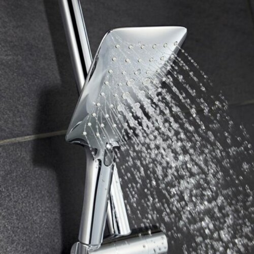 HSK Design-Handbrause AquaSwitch Softcube, mit Brauseschlauch, chrom, 1180069 von HSK
