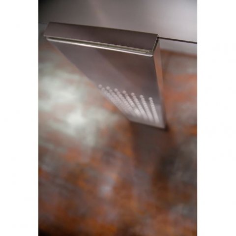 HSK Duschpaneel LAVIDA - mit Regentraverse, für Glasaufnahme WALK IN, Höhe 2.200 mm, Ausführung: Edelstahl look von HSK