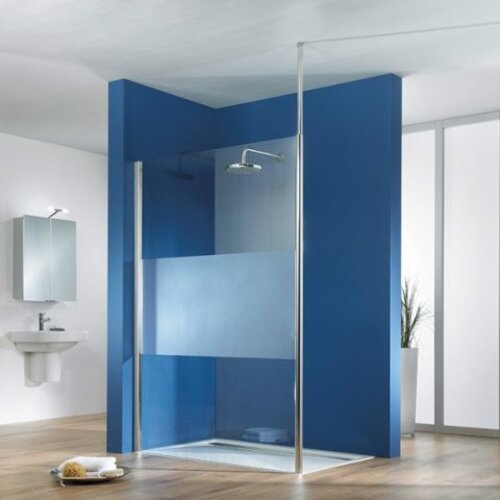 HSK Easy Comfort Walk In Frontelement mit Deckenstütze, Größe: 160,0 x 200,0 cm, Anschlag links, 1242160-L-01-50edelglas von HSK