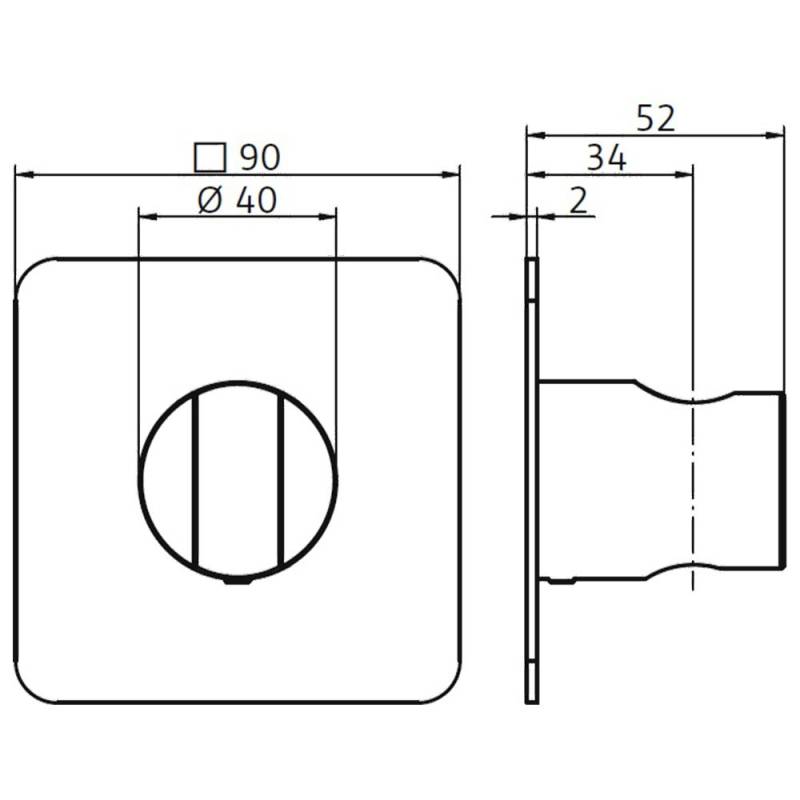 HSK Handbrausehalter Softcube von HSK