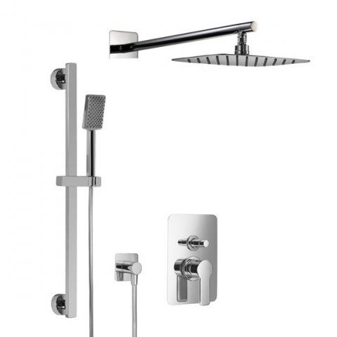 HSK Shower-Set 2.25 Softcube mit Wandarm gerade, chrom, 1000225-RKB9, Ausführung: mit Standard-Kopfbrause Softcube 300x200x2mm von HSK