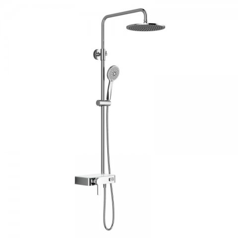 HSK Shower-Set AquaSwitch RS 200 Mix, Ablage: Glas schwarz, 1001800-08, Ausführung: mit Kopfbrause rund, flach, Ø300 mm, Höhe 8mm von HSK