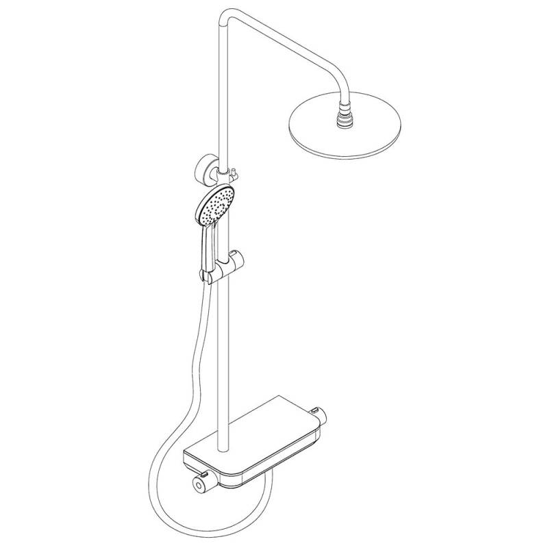 HSK Shower-Set AquaTray RS 200 Thermostat SpeedLine von HSK