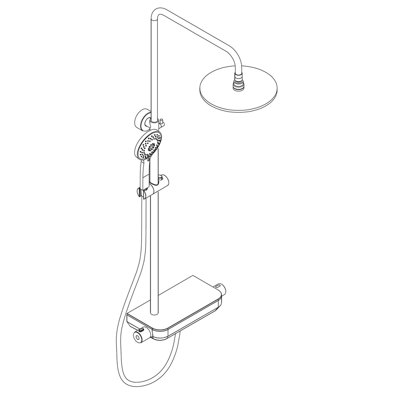 HSK Shower-Set RS 200 AquaTray Thermostat 1006400 von HSK