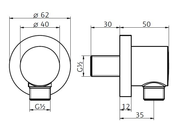 HSK Wandanschlussbogen Rund HSK Wandanschlussbogen Rund von HSK