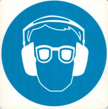 Hinweis- Schild - Schutzbrille und Hörschutz - Gr. 20 X 20 cm - 308308 von HSK