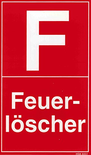 Hinweisschild - F - FEUERLÖSCHER - Gr. 25 x 15 cm - 308451 von HSK