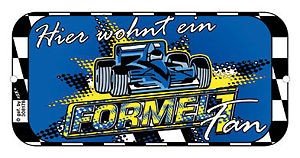 Hinweisschild Tür - Hier wohnt ein Formel 1 Fan - 308178 von HSK
