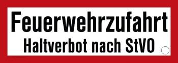 Hinweisschild - Warnschild - Feuerwehr Halteverbot nach STVO - Gr. ca. 59 x 21 cm - 307756/1 - Hinweisschild - Warnschild - Feuerwehr Halteverbot nach STVO - Gr. ca. 59 x 21 cm - 307756/1 - von HSK