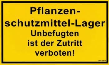 PST- Schild - PFLANZENSCHUTZMITTEL- LAGER UNBEFUGTEN IST DER ZUTRITT VERBOTEN - 308425 - Gr. 25 X 15cm von Homry