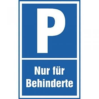 Parkplatz-Schild - PARKEN NUR FÜR BEHINDERTE - 308689 - Gr. 40x25cm Parkplatz-Schild - PARKEN NUR FÜR BEHINDERTE - 308689 - Gr. 40x25cm von HSK