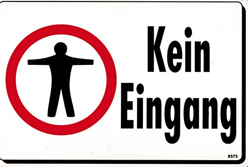 Schild - KEIN EINGANG - 308575-30cm x 20cm von HSK