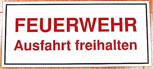 Schild Kunststoffschild - Feuerwehr Ausfahrt freihalten - Gr. ca. 60 x 33cm - 308821/1 von HSK