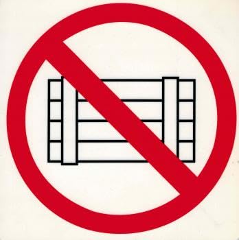 Schild - Nichts abstellen und lagern - Gr. 20 X 20 cm - 308344 von HSK