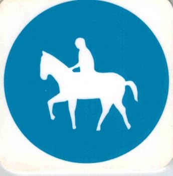 Schild - Pferd mit Reiter - Gr. 8x8cm - 308014 - Tiere Verkehrsschild von HSK