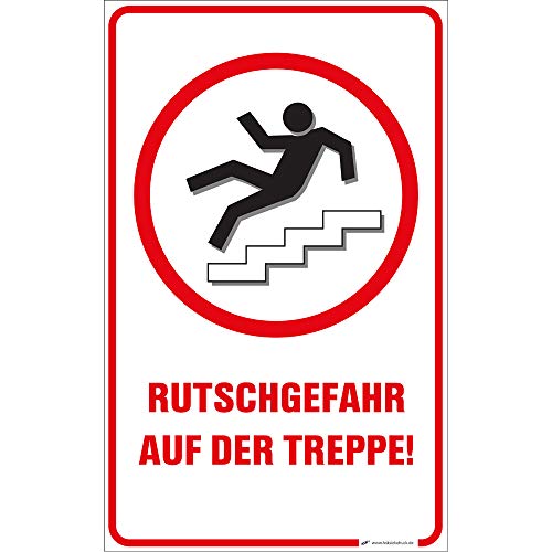 Schild - Rutschgefahr auf der Treppe - 309885/1 Gr. 25cm x 40cm von HSK