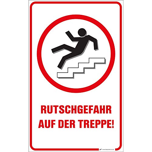 Schild - Rutschgefahr auf der Treppe - 309885/2 Gr. 10cm x 16cm von HSK