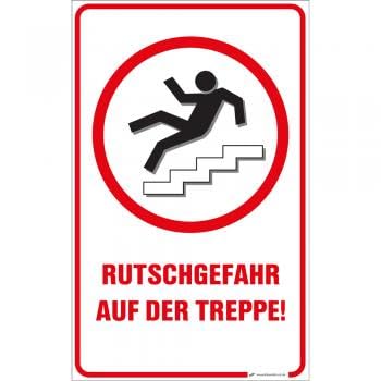 Schild - Rutschgefahr auf der Treppe - 309885/2 Gr. 10cm x 16cm von HSK